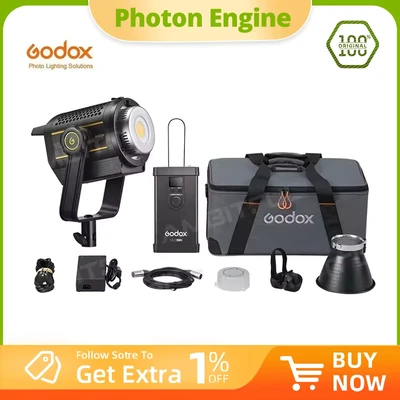 Abbildung von Godox VL150II VL200II VL300II 5600K Weiße Version LED Videoleuchte Dauerausgang Bowens Mount Studioleuchte APP Unterstützung