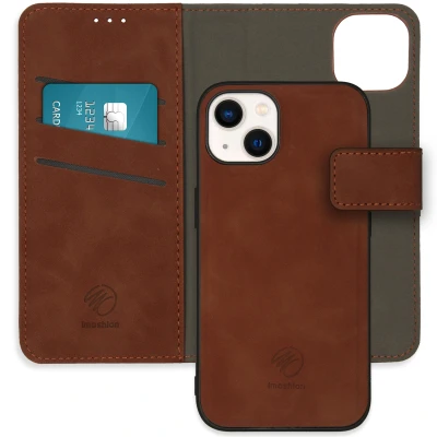 Abbildung von Apple iPhone 13 Hülle Kunstleder iMoshion Klapphülle/2 in 1 Case Handyhülle Braun