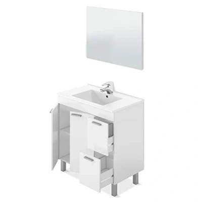 Abbildung von Easy Home Badschrank 2 tlg. Set Atena B8 weiß