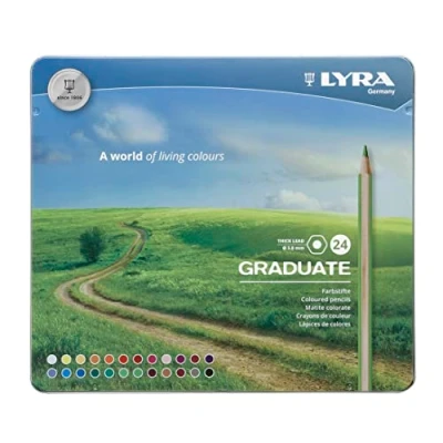 Abbildung von LYRA,,2871240,Buntstifte, AA8Mehrfarbig, 21x 19 x1.4 cm, 24