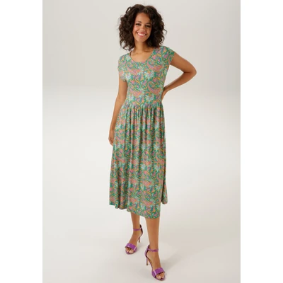 Abbildung von Aniston CASUAL Sommerkleid, mit extravagantem Paisley Muster bedruckt
