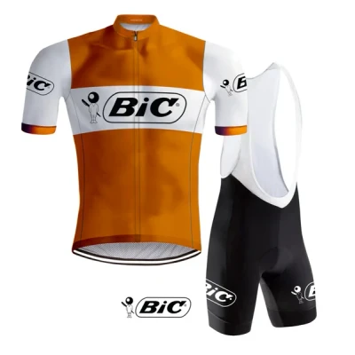 Abbildung von Retro Radsport Outfit Bic Orange RedTed