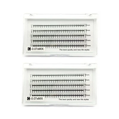 Abbildung von 2 boxen 6D Volume Wimpern Wimpernverlängerung C Wellung Fächer 8 9 10 11 12mm Cluster Vorgefertigte Fans für Salon Verwendung Lieferant von EMEDA (6D)