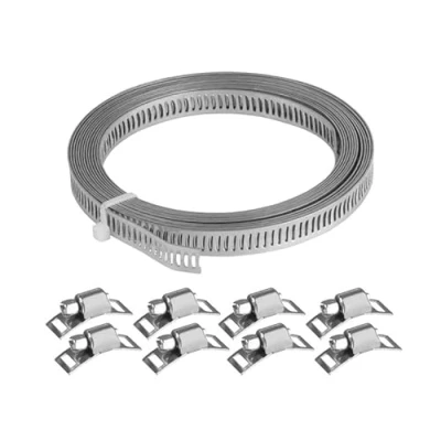 Abbildung von Carmotion Set zur Herstellung von Kabelbindern: 8mm x 3m Band + 8 Schneckenklemmen