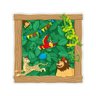 Abbildung von Jungle Party Türschild 50x50cm