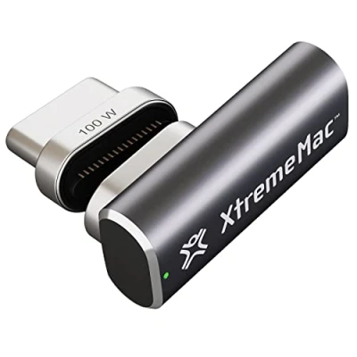 Abbildung von XtremeMac® Premium Magnetischer Adapter für Apple MacBook, iPad und andere USB C Geräte, Schnellaufladefunktion 100W, Datenübertragung 10gb/s, 20 polig