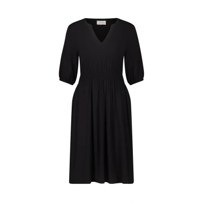 Abbildung von Cartoon MIT Raffung Jerseykleid, Damen, Größe: 36, Schwarz