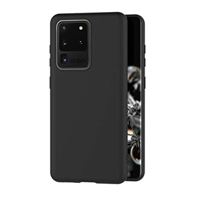 Abbildung von AICEK Compatible Samsung Galaxy S20 Ultra Hülle, Schwarz Silikon Schutzhülle für Case TPU Bumper Handyhülle (6,9 Zoll)