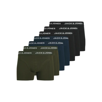 Abbildung von Jack &amp; Jones Jacbenja Trunks 7 PACK Panties, Herren, Größe: Large, Black/navy/forst night