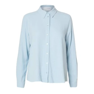 Abbildung von Selected Femme VIVA LS Hemdbluse, Damen, Größe: 34, Cashmere blue