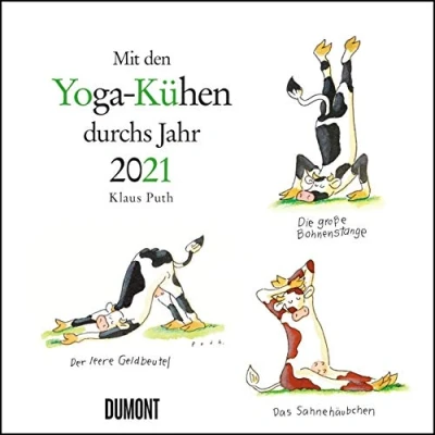 Abbildung von Mit den Yoga Kühen durchs Jahr 2021 Wandkalender Quadratformat 24 x cm