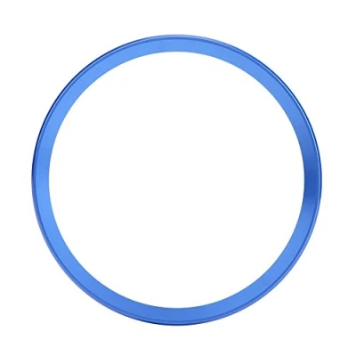 Abbildung von Keenso Auto Lenkrad Ring, Emblem Ringe Aluminiumlegierung Ring Verkleidung mit selbstklebendem Band Ersatz für A1 A3 A4 A5 A6 Q3 Q5 (Blau)