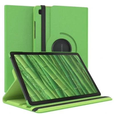 Abbildung von EAZY Case Tablet Hülle für Samsung Galaxy Tab A7 Schutzhülle 10.4 Zoll Smart Cover Rotationcase zum Aufstellen Klapphülle 360 drehbar mit Standfunktion Tasche Kunstleder Grün