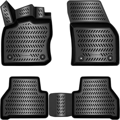 Abbildung von Design 3D Gummimatten Set für VW Caddy 5 (V) ab 2020 Extra hoher 5cm Rand