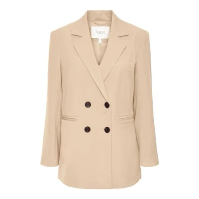 Abbildung von YAS Likka LS NOOS Kurzmantel, Damen, Größe: Small, Beige