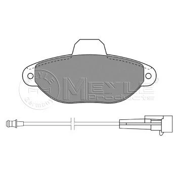 Abbildung von MEYLE 025 214 3617/W Bremsbelagsatz ORIGINAL Quality Vorderachse inkl. Verschleißwarnkontakt mit Anti Quietsch Blech FIAT: 500 Schrägheck