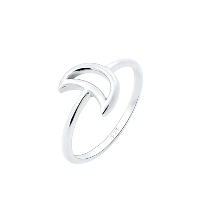 Abbildung von Elli HALF MOON CUT OUT Ring silvercoloured, Damen, Größe: 54, Silver coloured