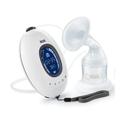 Abbildung von NUK Nature Sense elektrische Milchpumpe mit Akku, LCD Display und Memory Funktion, inkl. Muttermilchbehälter, 150 ml