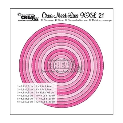 Abbildung von Crealies Crea Nest Lies XXL Stanzschablone no.21 Kreise