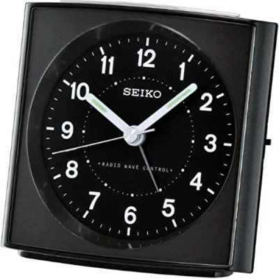 Abbildung von Seiko Funkwecker schwarz Kunststoff QHR022K