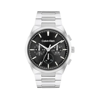 Abbildung von Calvin Klein Distinguish Uhr silvercoloured/black, Herren, Größe: One Size, Silver coloured/black