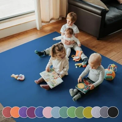 Abbildung von Krabbelmatte SanoSoft XXL Krabbelunterlage made in Germany Öko Tex 100 180x360cm Blau