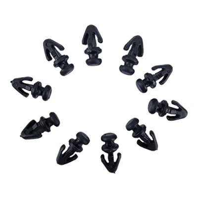 Abbildung von Auto Türverkleidung Clips,10 Stücke Türdichtungsclip, Schwarz Türdichtungsschwellendichtung Trim Befestigen Clip Dichtungsstreifen