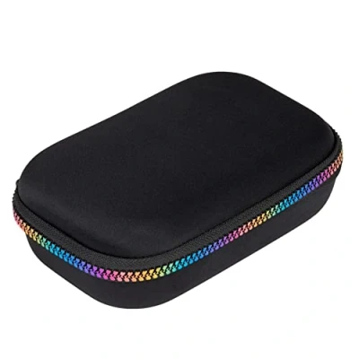Abbildung von ZIPIT Colorz Stiftebox für Mädchen &amp; Jungen, hält bis zu 60 Stifte, Stabiler Aufbewahrungsbehälter Schul und Bürobedarf, sicherer Reißverschluss (schwarz Regenbogen)