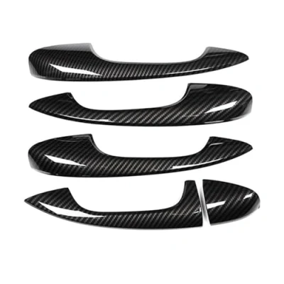 Abbildung von Auto Türgriff Für Benz E Klasse W213 GLC X253 C W205 Zubehör Teile Kit Carbon Faser LHD Außentür Griffe Abdeckung Trim Blenden