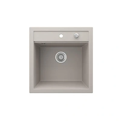 Abbildung von Bergstroem Granitspüle Tesa, Beige, 50 x 49 cm, rechteckig, 49/51 Resistent gegen chemische Substanzen