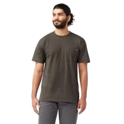 Abbildung von Dickies Herren Heavyweight Crew Neck Short Sleeve Tee T Shirt, Black Olive, Klein