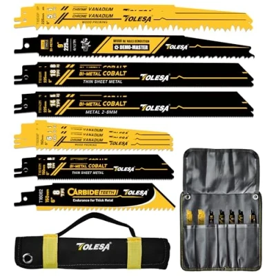 Abbildung von TOLESA 13 tlg Abbruch Säbelsägeblatt Set für Holz und Metall