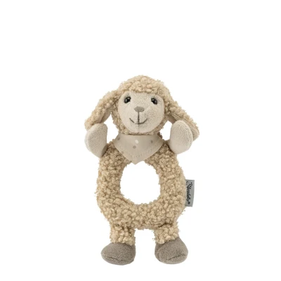 Abbildung von Sterntaler Greifling Schaf Flocke Kuscheltier für Kinder, Größe: One Size, Sandbraun