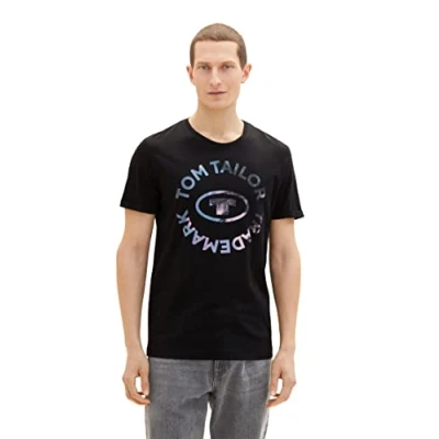 Abbildung von TOM TAILOR Herren 1037993 T Shirt, 29999 Black, XL