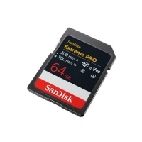 Abbildung von SanDisk Extreme PRO 64 GB SDXC UHS II Karte,bis zu 300 MB/s Lesegeschwindigkeit &amp; Schreibgeschwindigkeit, V90, 8K
