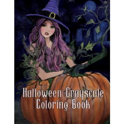 Abbildung von Halloween Grayscale Coloring Book: Jack o Lanterns, Witches, Zombies and More for Adults