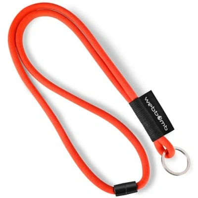 Abbildung von webbomb® Tubular Lanyard zweifarbiges Schlüsselband rund weich und lang mit Sicherheitsverschluss Schlüsselring als Schlüsselanhänger Key Chain für Ausweis Handy Schlüssel (rot)