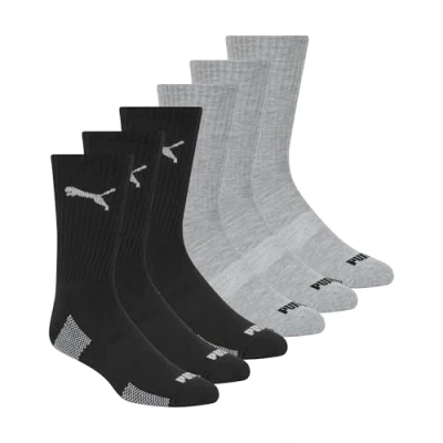 Abbildung von PUMA Herren 6 Pack Crew Socks Laufshorts, schwarz / grau, 13 15 EU