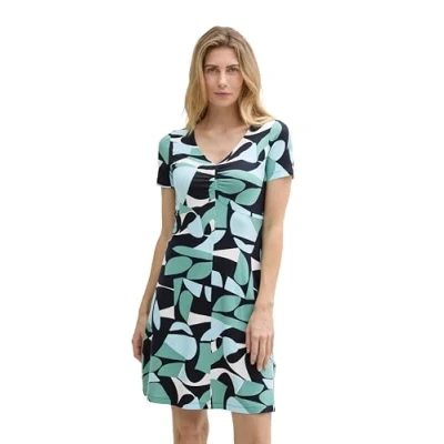 Abbildung von TOM Tailor EASY Jerseykleid, Damen, Größe: 44, Green dots and shapes design