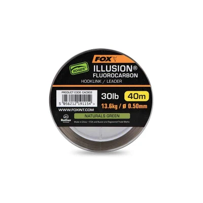 Abbildung von Fox Edges Illusion Fluorocarbon 0.50mm (13.6kg) 40m Naturals Green Karpfen Vorfachmaterial