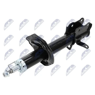 Abbildung von NTY A MZ 035 Stoßdämpfer Hinterachse rechts Gasdruck Zweirohr Federbein oben Stift, unten Schelle MAZDA: 626 V Hatchback