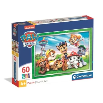 Abbildung von Clementoni Puzzle für Kinder 60 Teile Supercolor, 4 + Jahre, Abbildung mit Figuren aus dem Cartoon Paw Patrol, Geschenkidee, Made in Italy, 33,5 x 23,5 cm, 26071