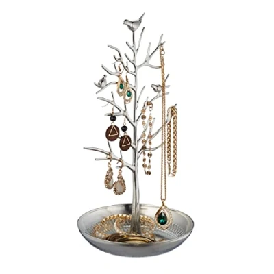Abbildung von relaxdays Schmuckständer Baum, Silber
