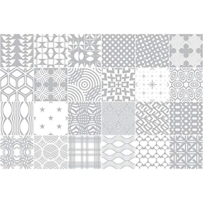 Abbildung von Ambiance Sticker Selbstklebende Wandtattoo Aufkleber, Wanddekoration, Fliesenaufkleber für Badezimmer und Küche Nuance de Gris Harmonieux 24 Stück Aufkleber 20 x cm
