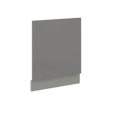 Abbildung von Küchen Preisbombe Frontblende Geschirrspüler integriert 60 cm Grau Hochglanz Küche Bianca Grey (Frontblende integriert, 1 St), Modern