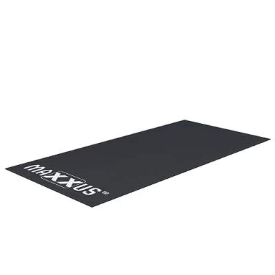 Abbildung von MAXXUS Bodenschutzmatte Fitnessmatte Größenwahl, rutschfest, Schwarz Unterlegmatte, für Laufband, Crosstrainer, Ergometer, Rudergerät, Fitnessgeräte