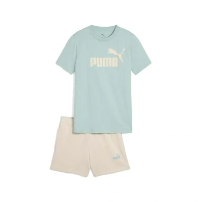 Abbildung von Puma Essentials No.1 Logo T Shirt und Shorts Set Kinder Mit Print Modern Mint Größe: 7 8Y