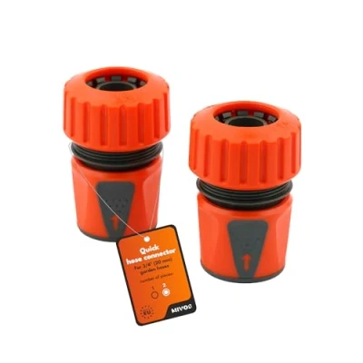 Abbildung von Mivos 2 x Schnellverbinder für 3/4 Zoll (20 mm) Wasser Schlauch Schlauchkupplung 3/4&quot; Gartenschläuche zum Einfachen Anschluss an Wasserhahn und Bewässerungsgeräte
