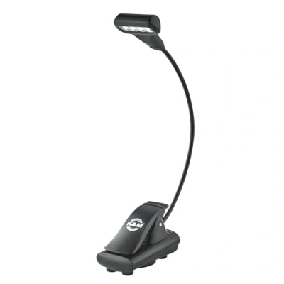 Abbildung von K&amp;M 12274 Notenpultleuchte 4 LED T Model FlexLight, Schwarz Kunststoff Schwanenhals, Magnet, warmweißes Licht 2 Stufen