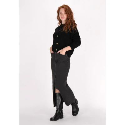 Abbildung von Strickjacke SCHMUDDELWEDDA XL/XXL / Schwarz 52% Acrylic 25% Polyesteramide 23% Polyester
